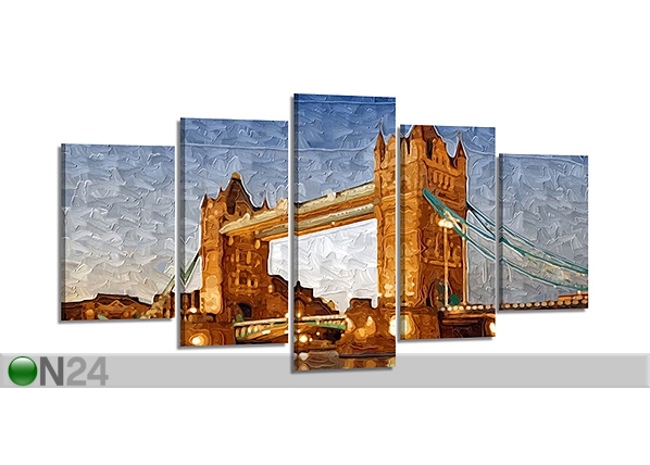 Картина из 5-частей Лондон 200x100 см