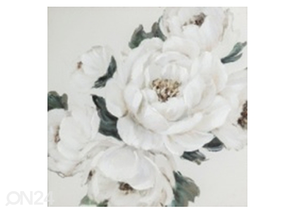 Картина маслом Белые цветы 80x80 см