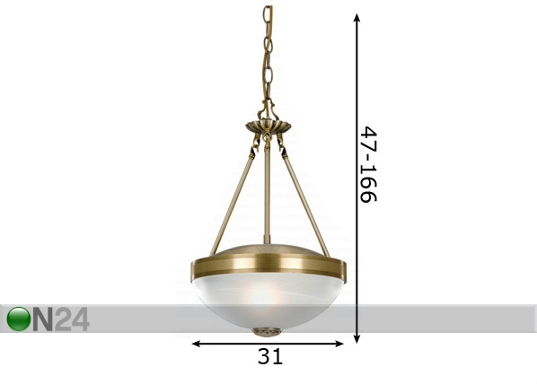 Классический подвесной светильник Regency размеры