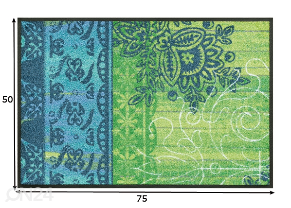 Ковёр Borda green 50x75 cm размеры