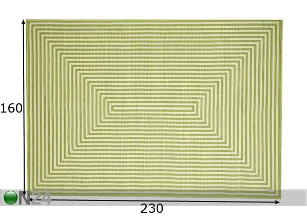 Ковер Braid Green 160x230 см размеры