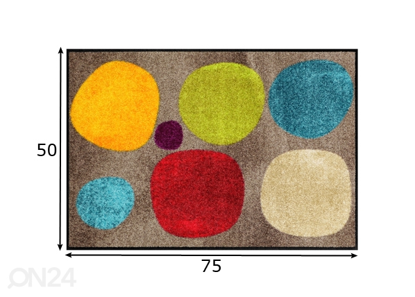 Ковер Broken Dots Colourful 50x75 cm размеры