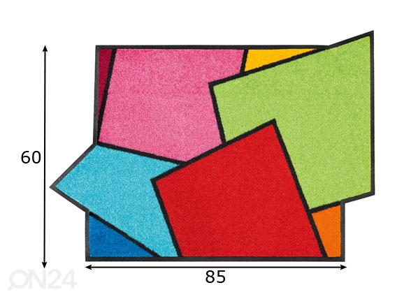 Ковер Crazy Cubes 60x85 cm размеры