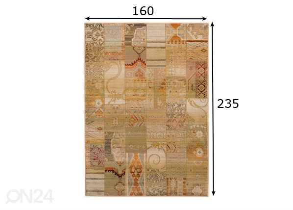 Ковёр Gabiro Mosaik 160x235 cm размеры
