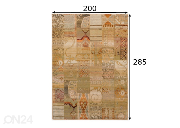 Ковёр Gabiro Mosaik 200x285 cm размеры