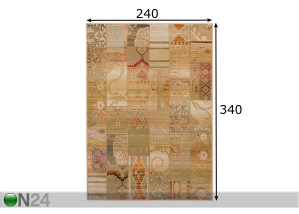 Ковёр Gabiro Mosaik 240x340 cm размеры