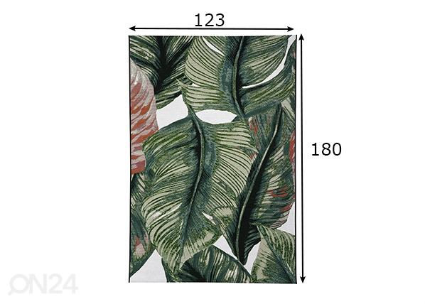 Ковёр Garden Leaf 123x180 см размеры