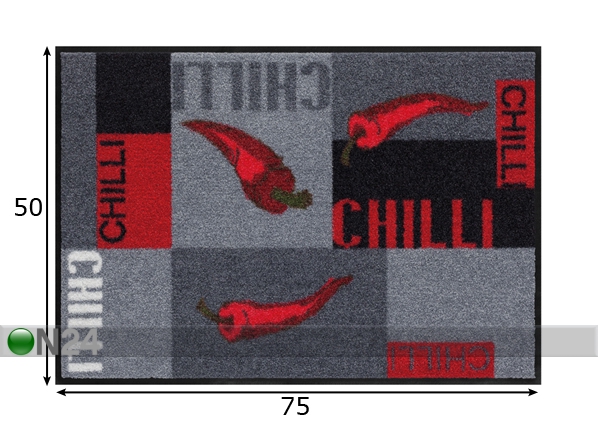 Ковер Grey Chili 50x75 cm размеры
