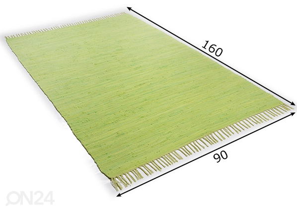 Ковер Happy Cotton 90x160 см, зеленый размеры