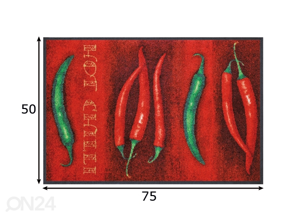 Ковер Hot chili 50x75 см размеры