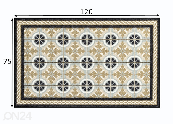 Ковер Kitchen Tiles 75x120 см размеры