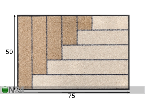 Ковер Linear Sand 50x75 cm размеры