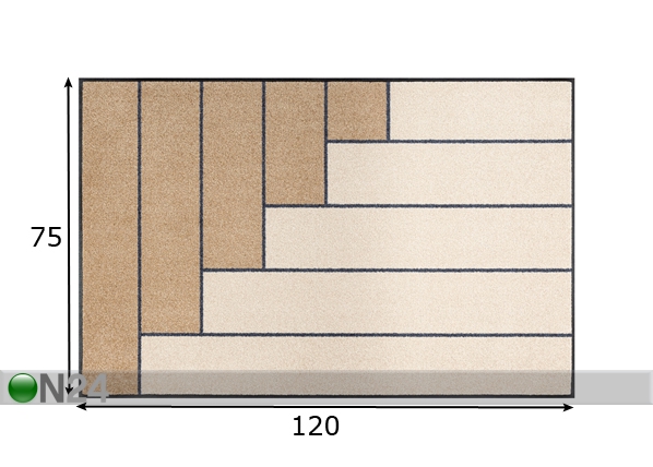 Ковер Linear Sand 75x120 cm размеры