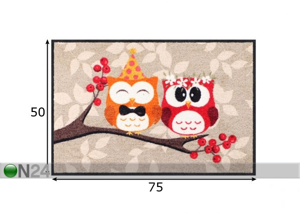 Ковер Love Owls 50x75 cm размеры