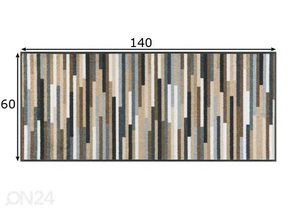Ковер Mikado Stripes nature 60x140 см размеры