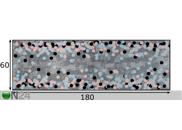 Ковер Modern Confetti 60x180 cm размеры