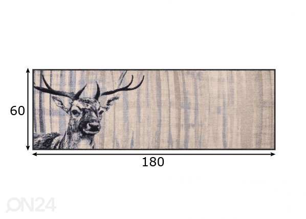 Ковер Natural Deer nature chic 60x180 cm размеры