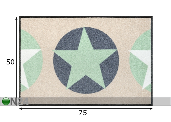 Ковер Reach for the Stars mint 50x75 см размеры