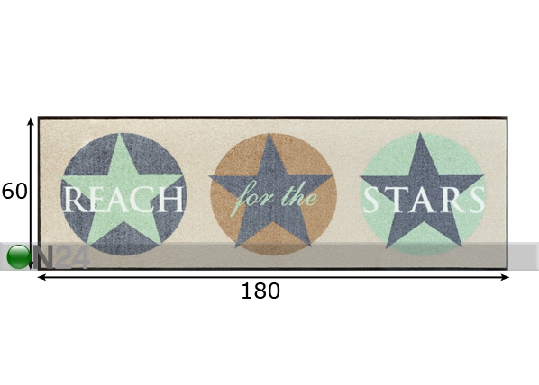 Ковер Reach for the Stars mint 60x180 см размеры