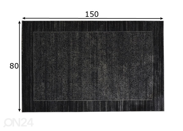 Ковер Sienna Black 80x150 см размеры