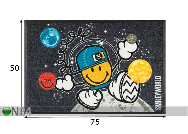 Ковер Smiley Space Explorer 50x75 cm размеры
