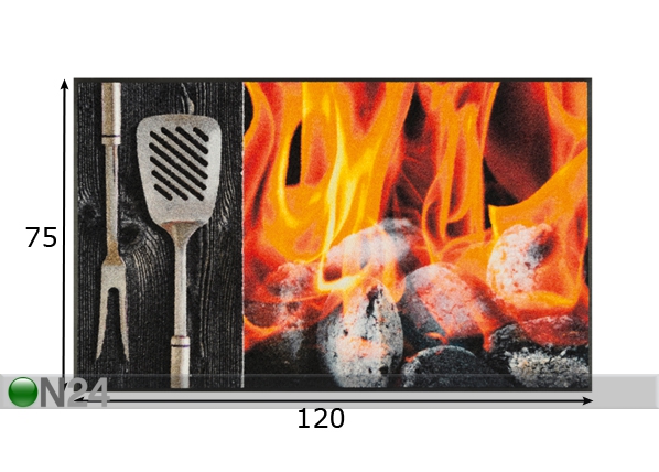 Ковёр Smokey Flames 75x120 cm размеры