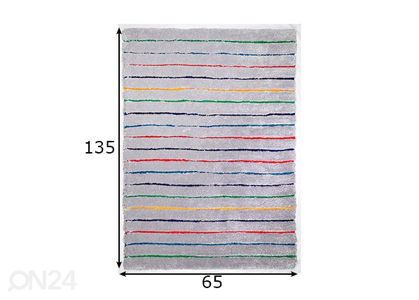 Ковер Soft Hidden Stripes 65x135 см размеры