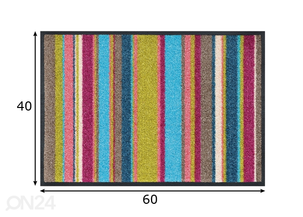 Ковер Stripes multi 40x60 cm размеры