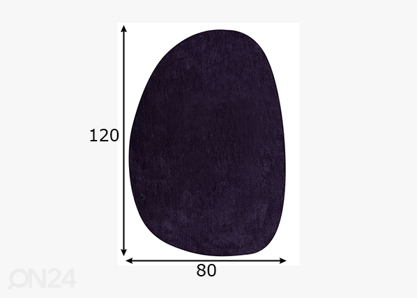 Ковер Tom Tailor Cozy Pebble, 80x120 см фиолетовый размеры