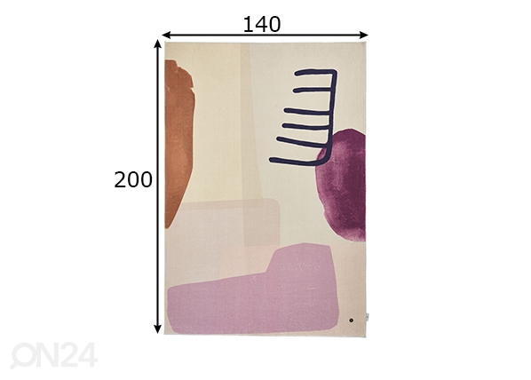 Ковер Tom Tailor Shapes, 140x200 см, фиолетовый / мульти размеры