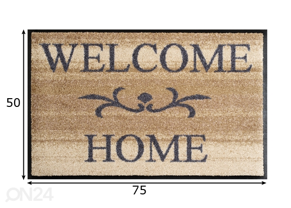 Ковер Welcome Home beige 50x75 cм размеры