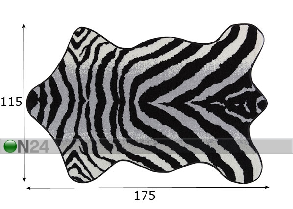 Ковер Zebra Shape 115x175 cm размеры