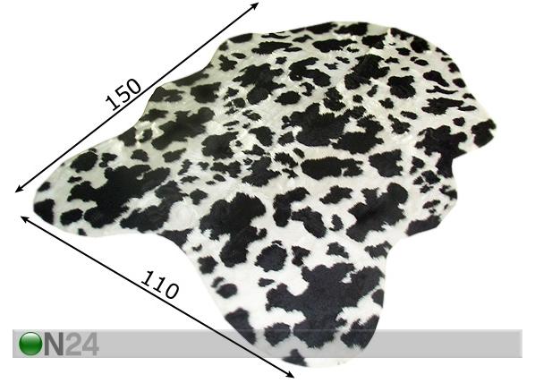 Ковёр с узором животного Корова 110x150 см размеры