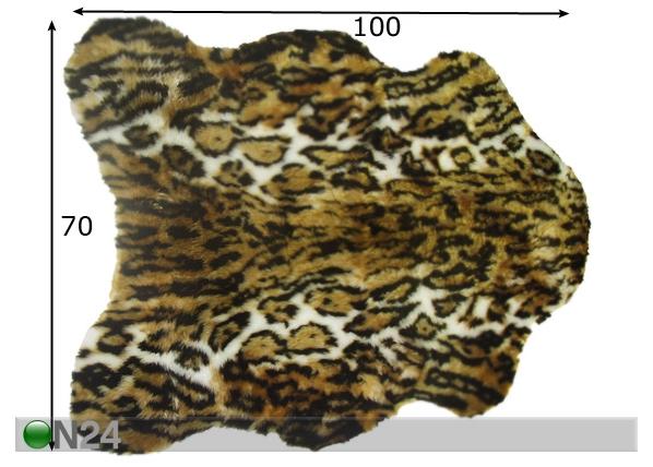 Ковёр с узором животного Леопард 70x100 см размеры
