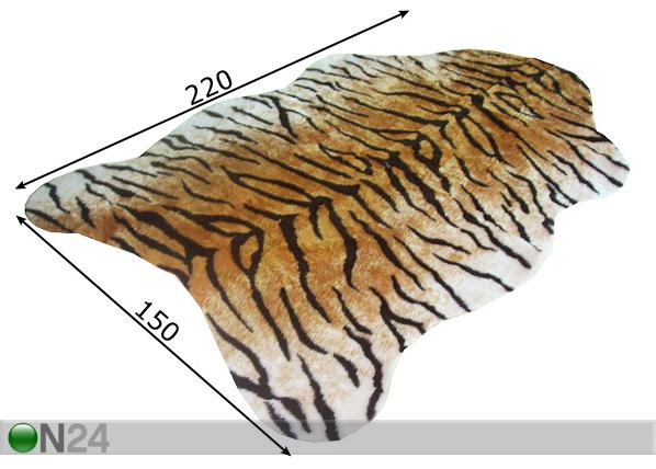 Ковёр с узором животного Тигр 150x220 см размеры