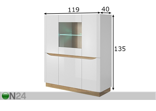 Комод / шкаф-витрина размеры