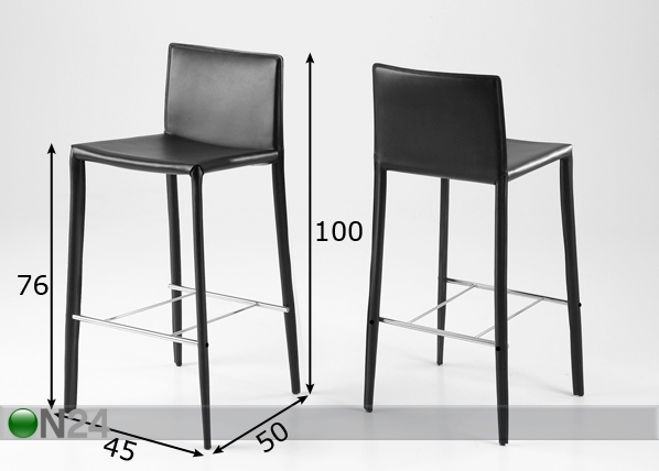Комплект барных стульев Andrew 2 шт размеры