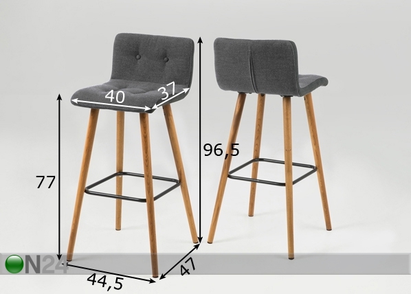 Комплект барных стульев Frida 2 шт размеры