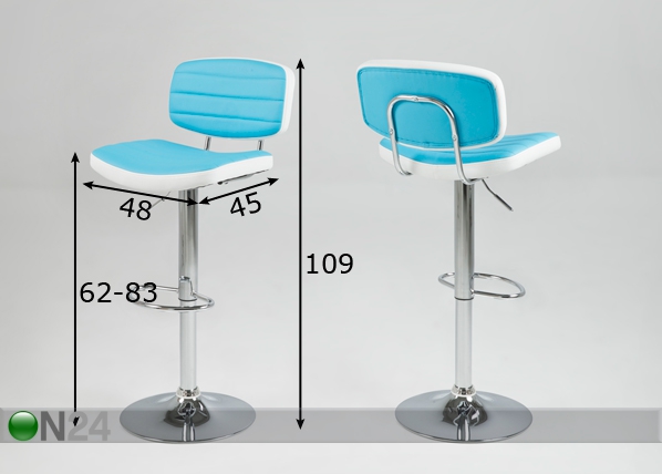 Комплект барных стульев Sandra 2 шт размеры