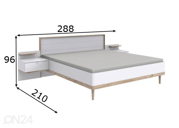 Комплект в спальную комнату Skagen 180x200 cm размеры