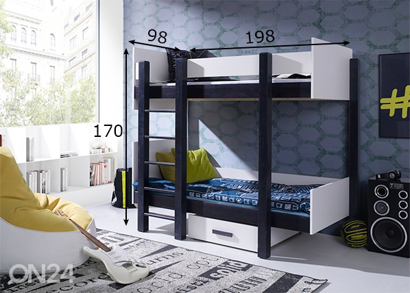 Комплект двухъярусной кровати 80x180 cm размеры