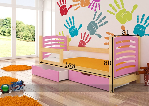Комплект детской кровати 75x180 cm размеры