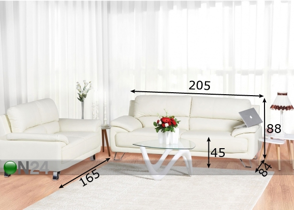 Комплект диванов Milano 3+2 размеры