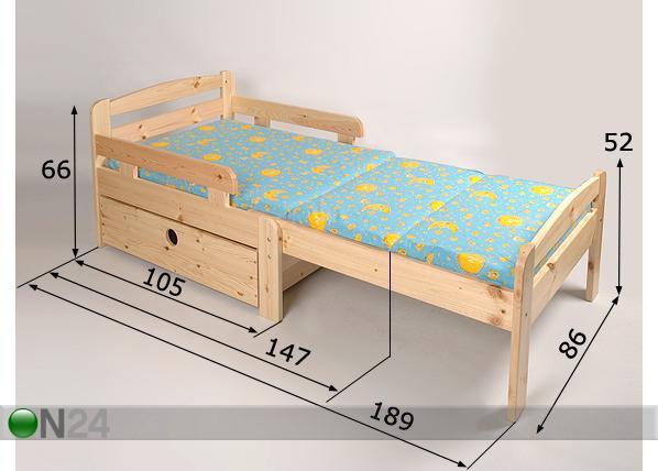 Комплект кровати 75x100+42+42 cm размеры