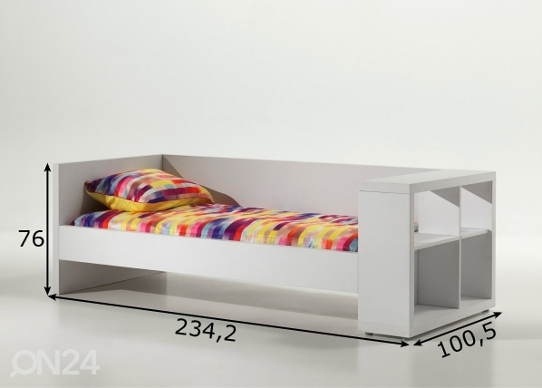Комплект кровати Cloud 90x200 cm размеры