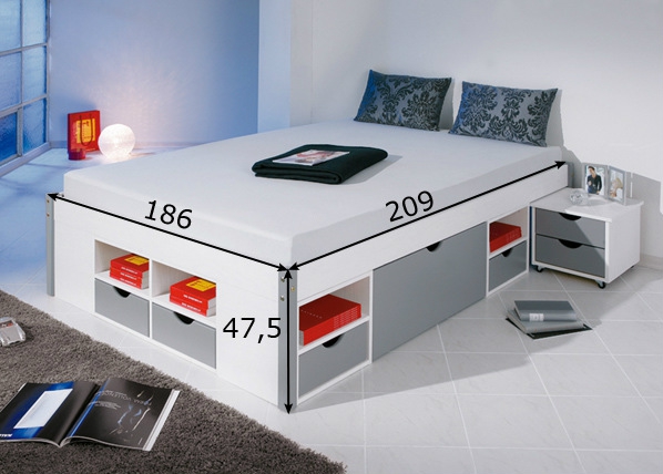 Комплект кровати Mikar 180x200 cm размеры
