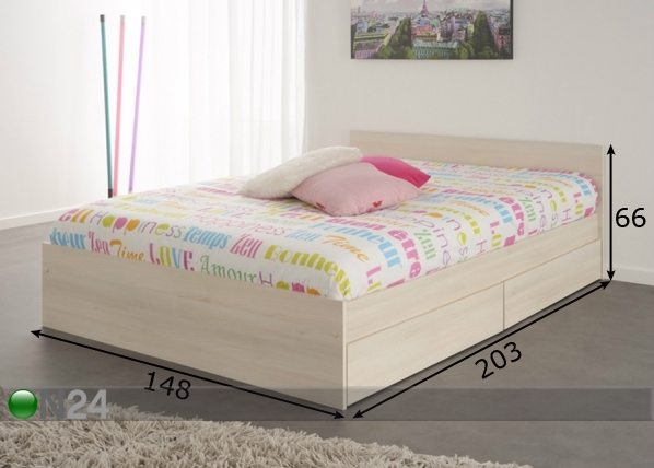 Комплект кровати Read 140x200 cm размеры