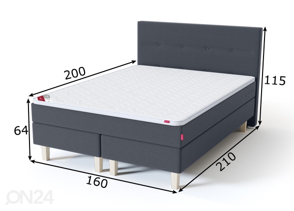 Комплект кровати Sleepwell Blue Continental 160x200 cm размеры