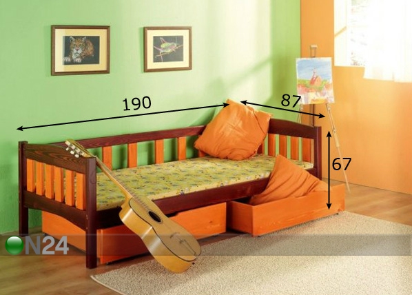 Комплект кровати Susanna 80x180 cm размеры