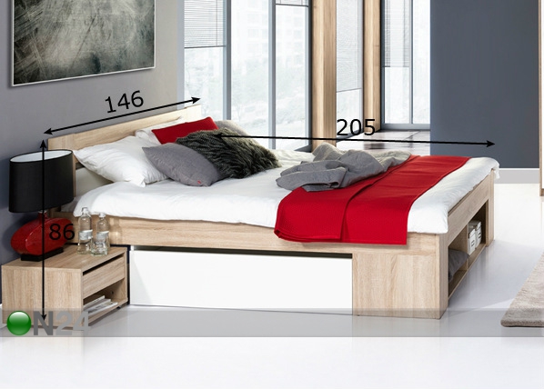 Комплект спальной комнаты 140x200 cm размеры
